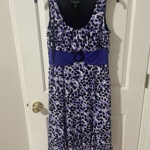 Perceptions Women's Purple Print Dress medium